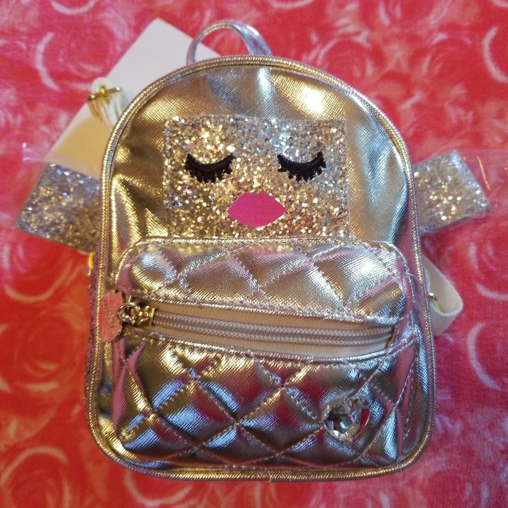 Luv Betsey glitter robot backpack